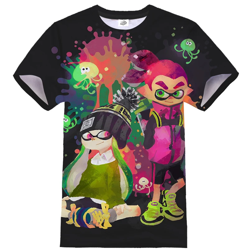 Splatoon 3D Футболка с принтом игры Fps Стиль граффити уличная Мужская и Женская