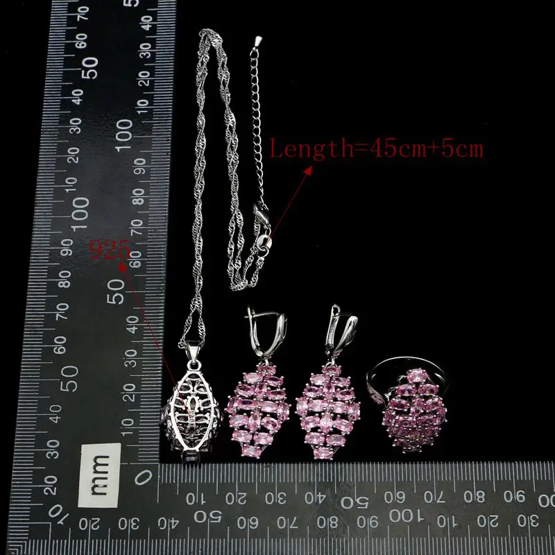 Комплект из колье серёг и кольца серебра 925 пробы|Ювелирные наборы| |