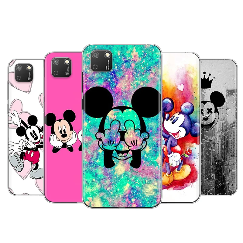 

For Honor 50 SE V30 30i 30S 30 20S 20E 20 V20 Pro 5G Plus Lite Transparent Phone Case Disney Lovely Mickey Mouse Soft TPU Cover