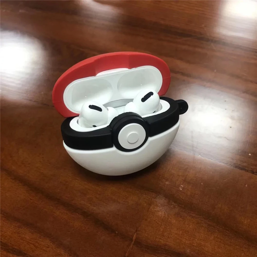 Pokemon Poke Ball дизайн милый силиконовый защитный чехол для зарядки Apple AirPods Pro