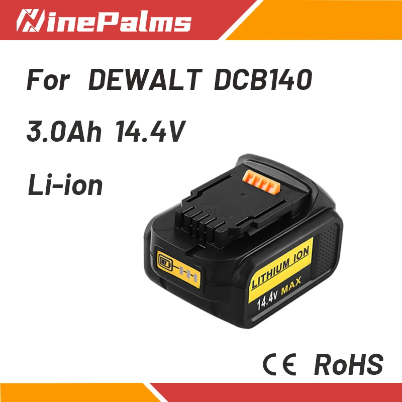 Литий ионная перезаряжаемая батарея ninehills 14 4 В 3 Ач подходит для батарей DeWalt DCB140