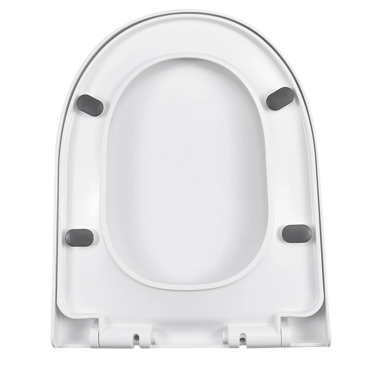 

Thicken Universal Toilet Seat Lid Cover Set Replacement Slow-Close White Household 3Types Antibacterial Square Round