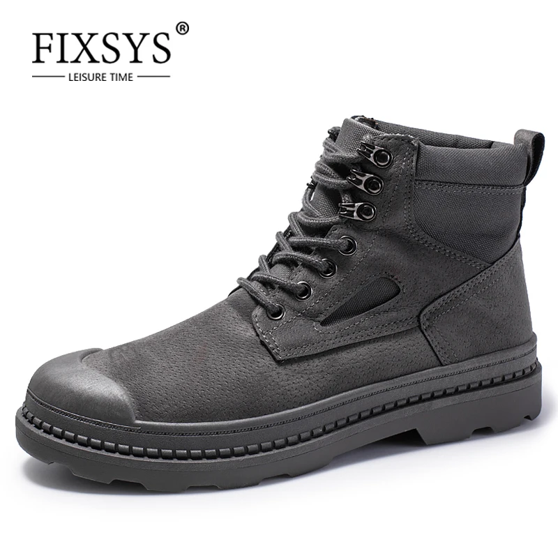FIXSYS/осенние мужские ботинки Мужские дезерты на шнуровке Нескользящие ковбойские