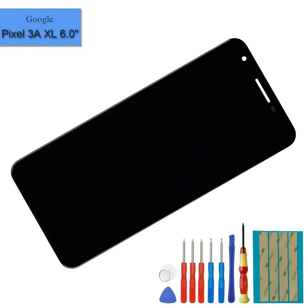 ЖК дисплей с сенсорным экраном 6 0 дюйма совместимый Google Pixel 3A XL|Экраны для
