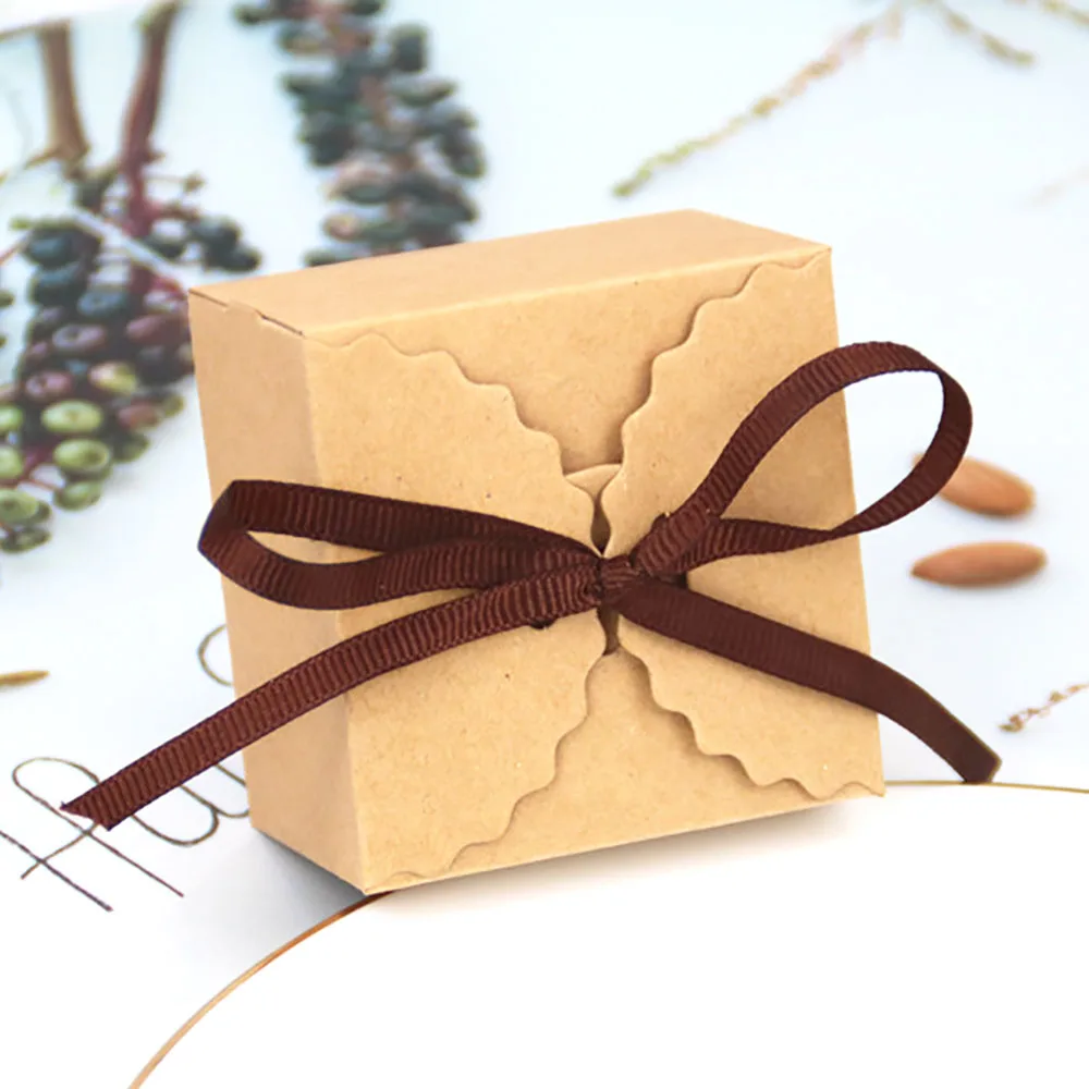 10/20 шт подарочная упаковка из крафт-бумаги коробки для еды украшения детского