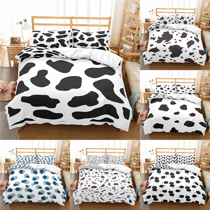 

Home Textile Luxury 3D Spot Print 2/3Pcs Comfortable Duvet Cover PillowCase Bedding Sets Queen and King EU/US/AU Size