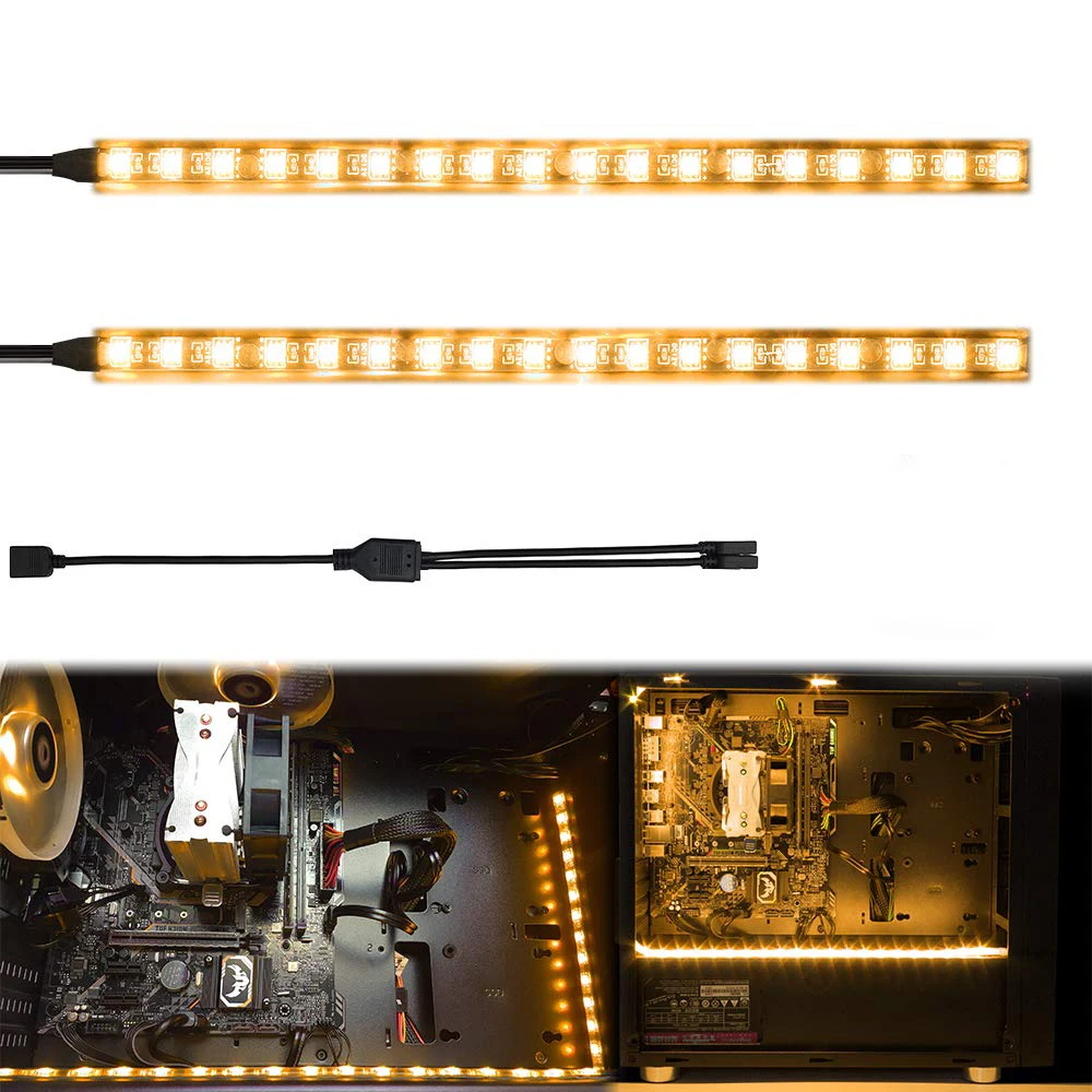RGB игровая 5050 Светодиодная лента для настольного компьютера компьютерный корпус для ПК освещение для 12 В аура Синхронизация и M/B материнская плата управления 4 Pin RGB-Header