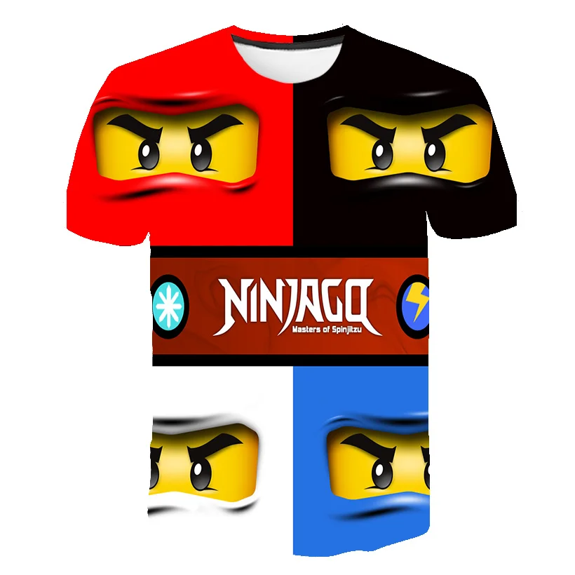 

Kids 3D Summer T-shirts Anime Cartoon Ninjago T-Shirts Boy Girl T-Shirt Suit Boy Clothes 4-14T New 2021