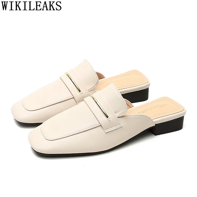 

Slippers Women Summer 2022 Mules Shoes Women Ladies Slippers Chunky Heels Woman Slippers Luxury Designer Shoes Female Shoes