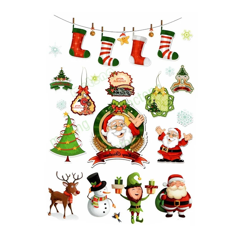 Рождественские конфеты подвесное украшение татуаж рук водонепроницаемый