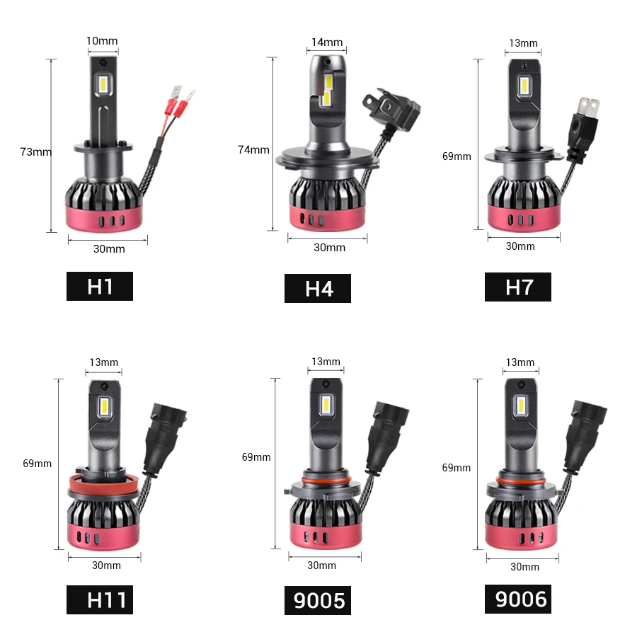 VooVoo 2X6500K H4 светодиодный H7 H11 H8 HB4 H1 H9 9005 HB3 авто лампа фары 48 Вт 9600LM стайлинга