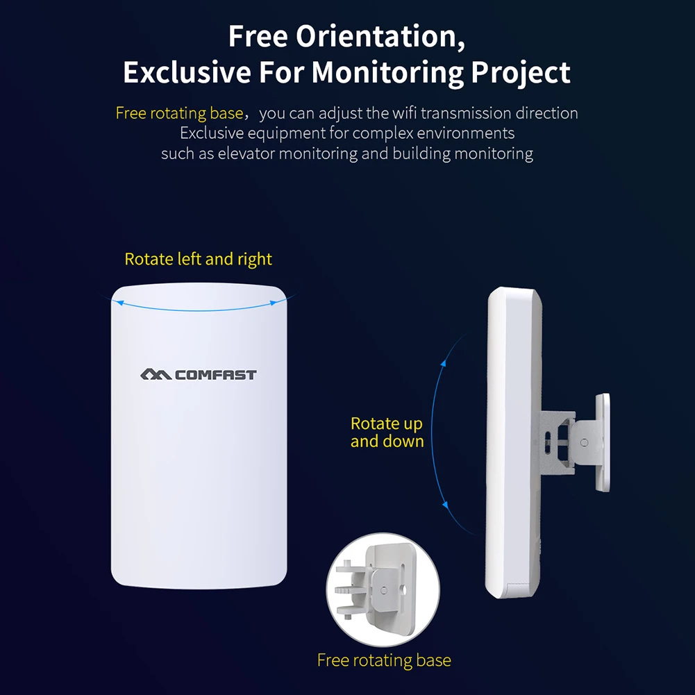 

COMFASE CF-E115A 3km 300Mbps Wireless Bridge Point Repeater Household 5.8GHz Wifi Access Computer Accessories