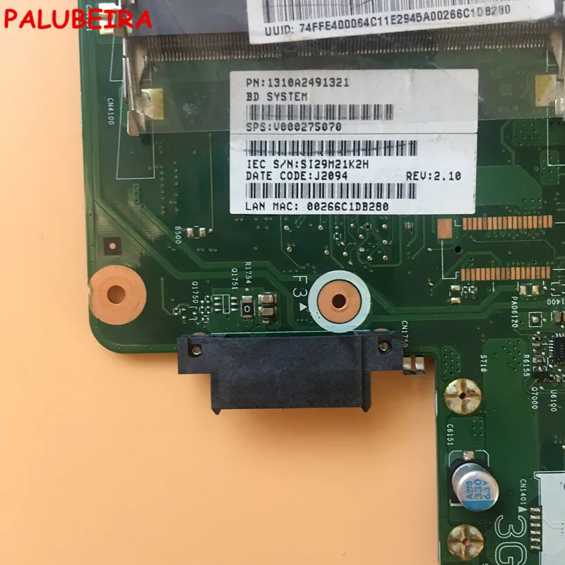 Материнская плата для ноутбука marshbeira 1310A2491321 SPS V000275070 Toshiba Satellite C850D C855D L850D L855D Intel HM77