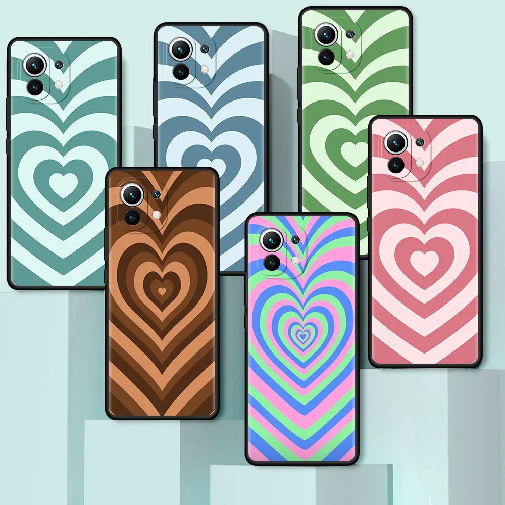 

Case for Xiaomi Mi 11 Ultra 10T Pro Note 10 9T 11T A2 9 SE CC9 CC9E 8 Lite 10S Black Soft Phone Cover Haert Color