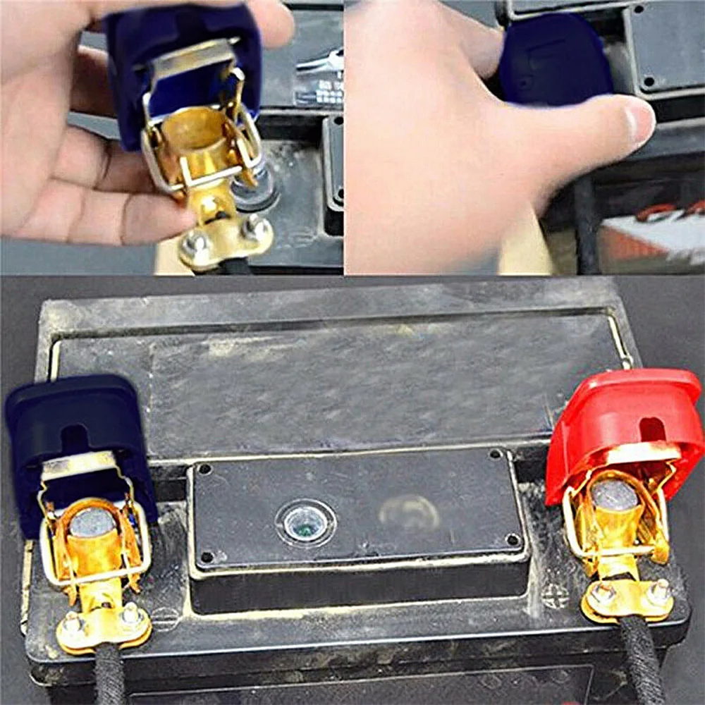 

2Pcs 6.9*4.7*2.8cm Car Boat RV Heavy Duty Quick Release Battery Terminal Clip Connector Clamp Positive & Negative