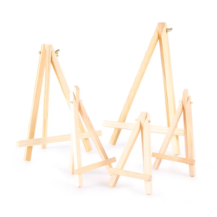 1/5pcs Natural Wood Mini Easel Frame Tripod Display Meeting Wedding Table Name Card Stand Holder Children Painting Craft | Канцтовары