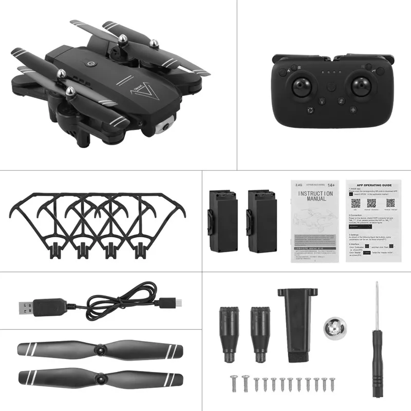 2 Batteries L103 Радиоуправляемый Дрон с камерой 1080P Wi-Fi FPV оптическое положение потока Умный складной Радиоуправляемый вертолет Квадрокоптер 22 мин Время полета - Цвет: 2 Batteries