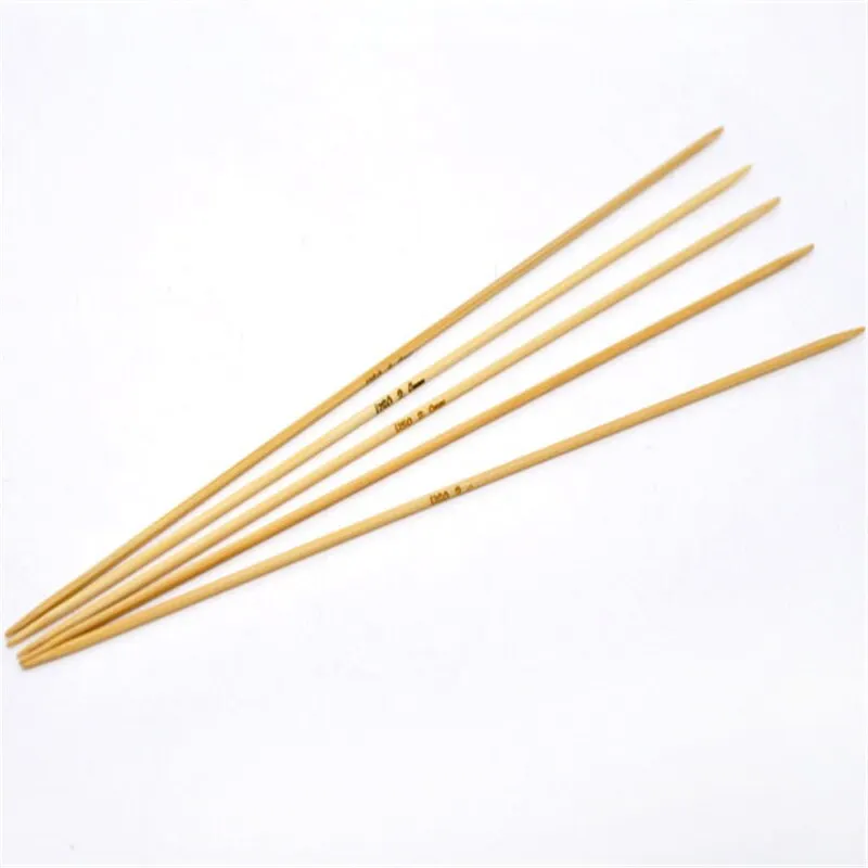 Спицы для вязания бамбуковые 2-12 мм 5 шт./компл. ткацкая игла длина 20 см - купить по