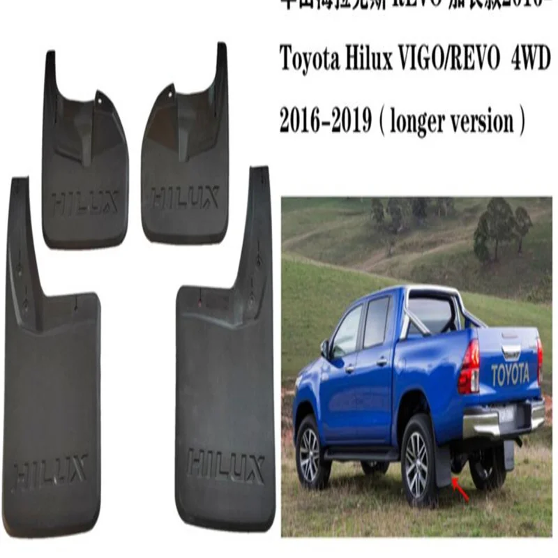 

Car Mudguards 4pcs/set For Toyota Hilux VIGO/REVO 4WD Extended 2016-2019 Mud Flaps Splash Guards Fender