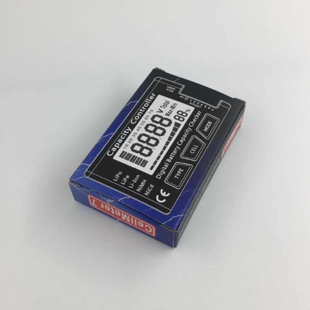 10 шт. RC CellMeter-7 цифровая проверка емкости LiPo LiFe Li-Ion Nicd NiMH тестер напряжения