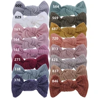 64pclot solid ribbed bows hair clips for girls hairpin baby barrettes newborn knotbow hair clips kid hairgrips hair accessories