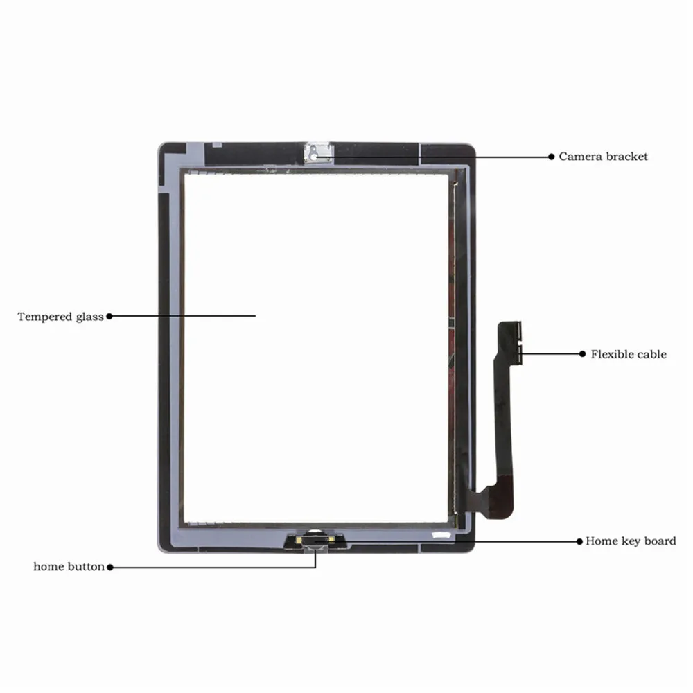 Для iPad 3 Wi-Fi + Cellular A1416 A1430 A1403 сенсорный экран дигитайзер стеклянная панель |