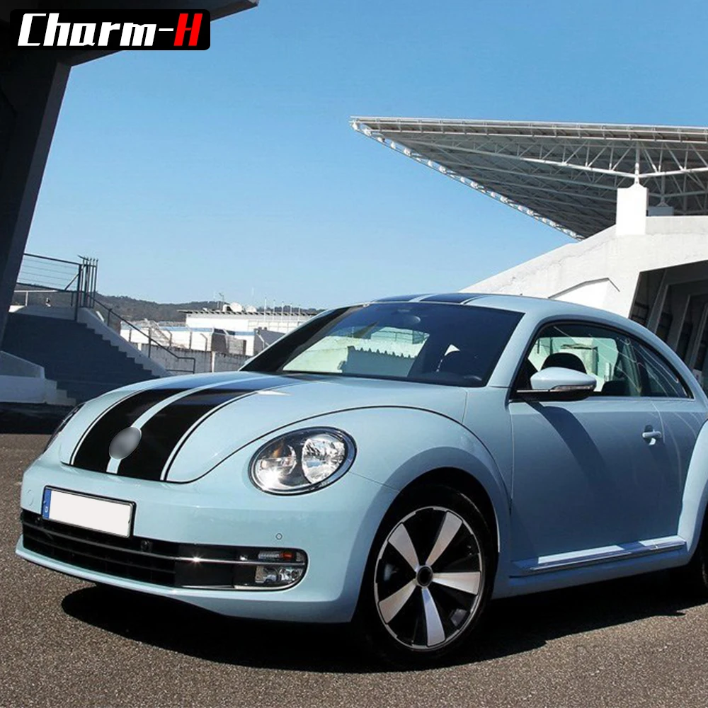 Автомобильный Стайлинг капот крыша задний багажник набор полосок для Volkswagen Beetle A5 2011- виниловые наклейки аксессуары