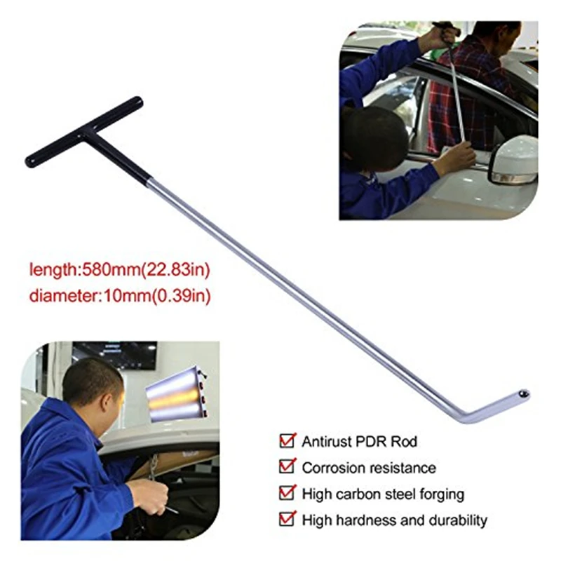 barato Mini Ferramenta De Reparo De Amassados, 2 Pçs/set Pdr Hastes Crowbar Ferramentas De Reparo De Amassados Sem Pintura Kit De Ferramentas Pdr Para Remoção De Amassados De Carro Kit De