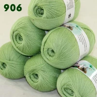 lot of 6 skeins fine lace soft wool acrylic cashmere yarn knittin bramble berry lime green 238 906 6