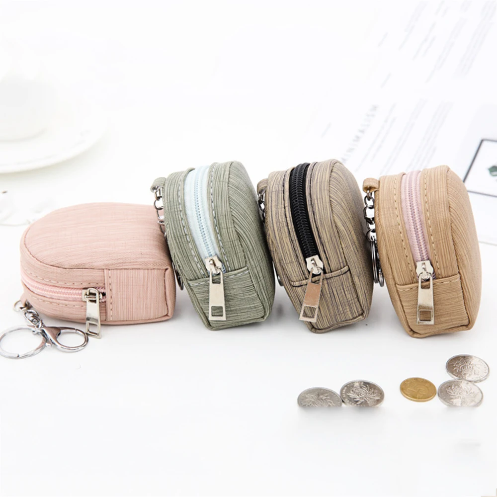 1pcs New Fashion Women Girls Mini PU Backpack Coin Bag Wallet Hand Pouch Purse Key Chain Keyring High Quality For Girl|Кошельки для