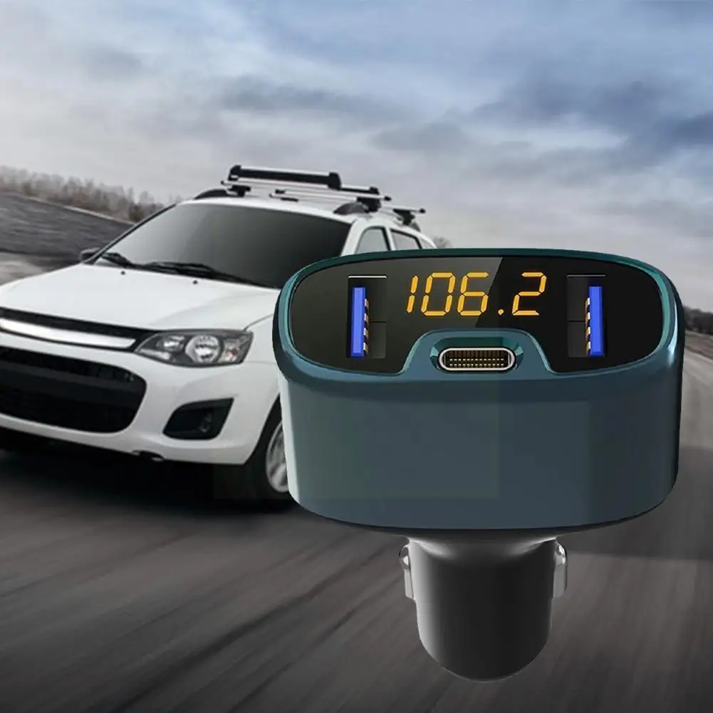 

Car Bluetooth Mp3 Player Pd Fast Charge Player Bluetooth Cigarette Dual Mp3 Usb Hands-free Lighter M7l4