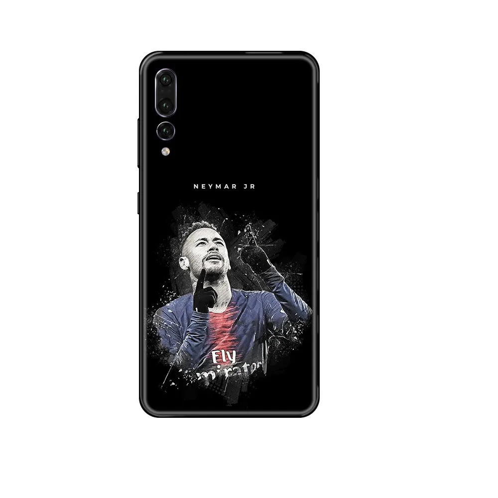 Футбол Неймар звезда Роскошный чехол черный для телефона Huawei P 8 10 20 30 Smart Plus 2019 Z Lite