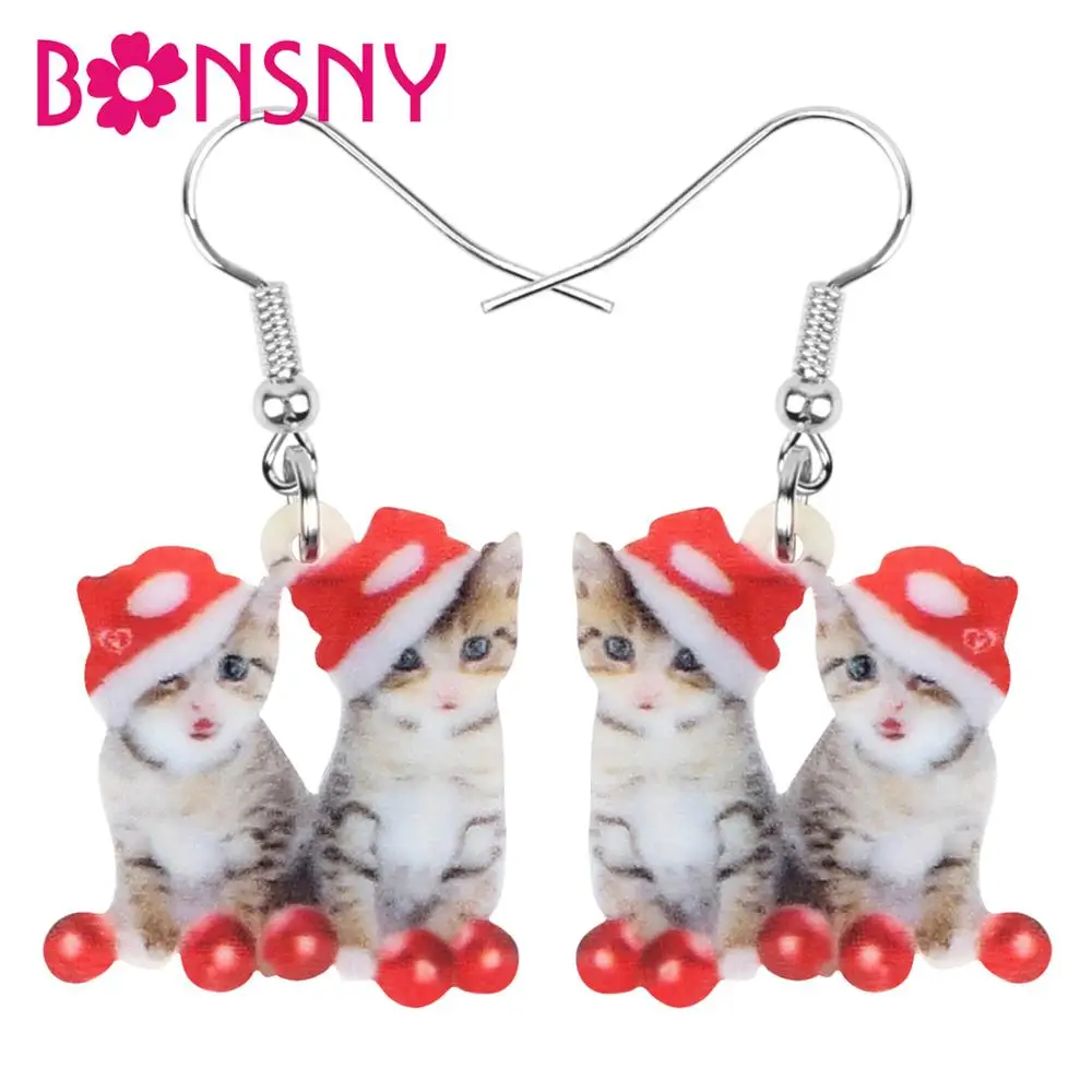 Bonsny акриловые рождественские двойные американские подростковые кошачьи шарики