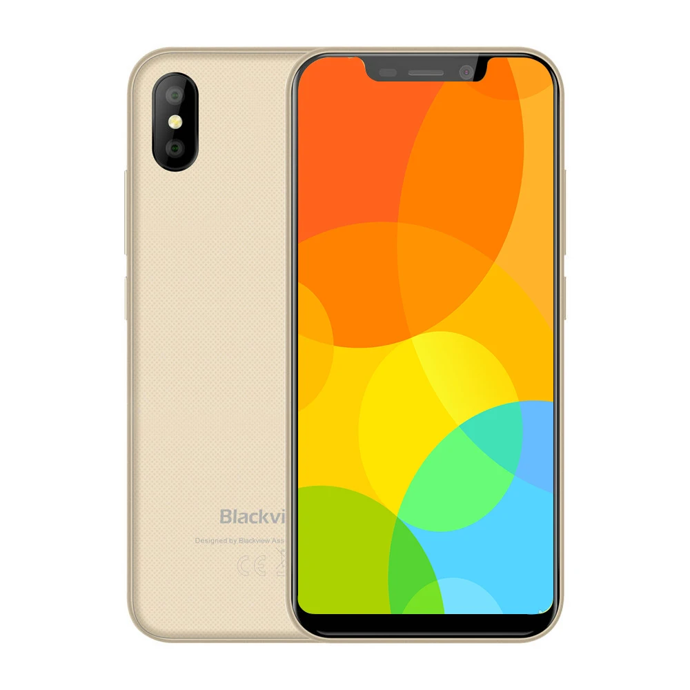 gold Blackview A30 5," смартфон ГБ 2 ГБ+ 16 Гб MTK6580A четырехъядерный 19:9 полный экран Android 8,1 Dual SIM Face ID мобильный телефон 3G - Цвет: gold
