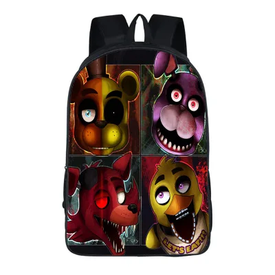 Five Nights At Freddy's FNAF школьные сумки для мальчиков и девочек, рюкзак, детский подарок, Аниме Сумка, игрушки для детей, рождественский подарок - Цвет: 02