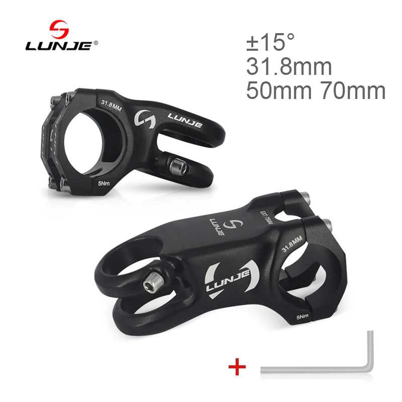 

Road Mountain Bike Riser XC AM FR Plus Or Minus 15 Degrees Diameter 31.8/28.6mm 50/70mm Aluminum Alloy Universal Bicycle Stem