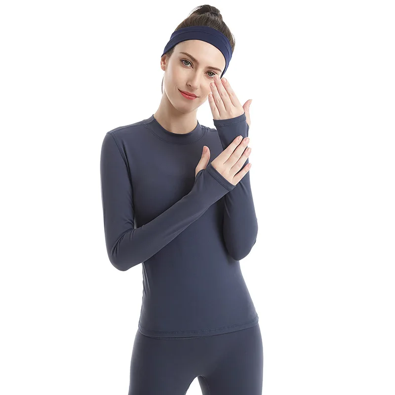 Женские футболки с отверстием для большого пальца бесшовная футболка длинным