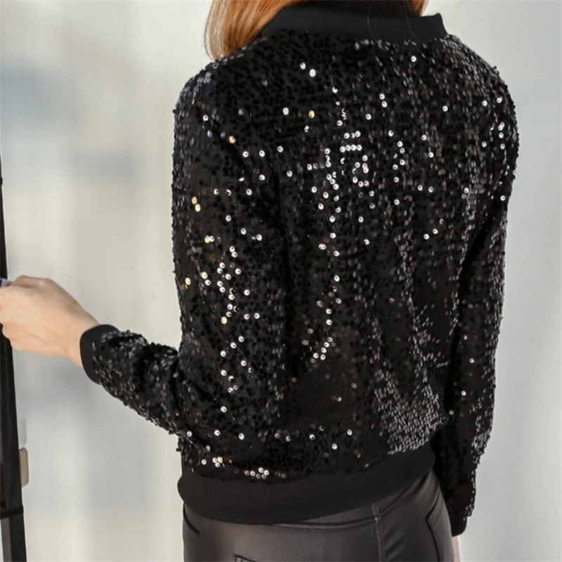 

6XL Plus Size Harajuku Winter Jacket Women Outerwear Thicker Coat Short Sequined 2020 Spring Woman Clothes Casual Tops S001