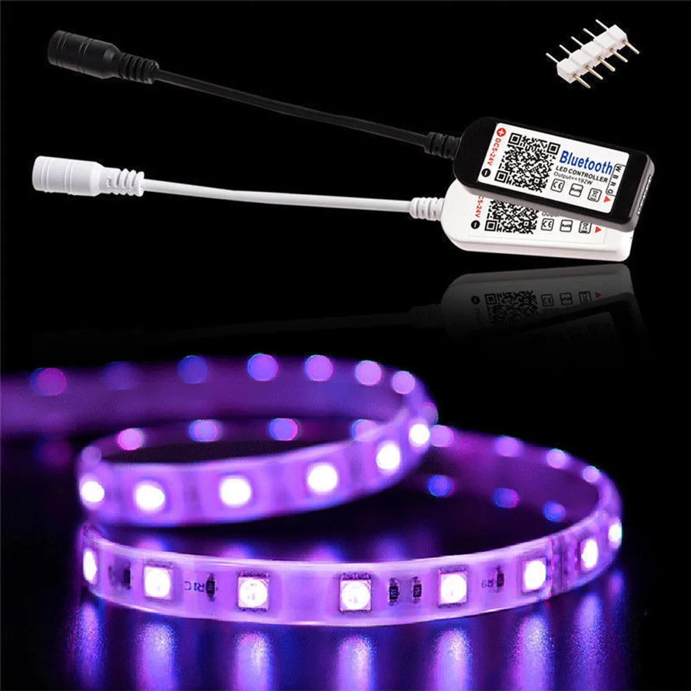 

Mini Bluetooth/Wifi LED Controller&Remote For 5050 3528 RGB/RGBW LED Strip Light DC2.1 female Striscia Led 35SEP11