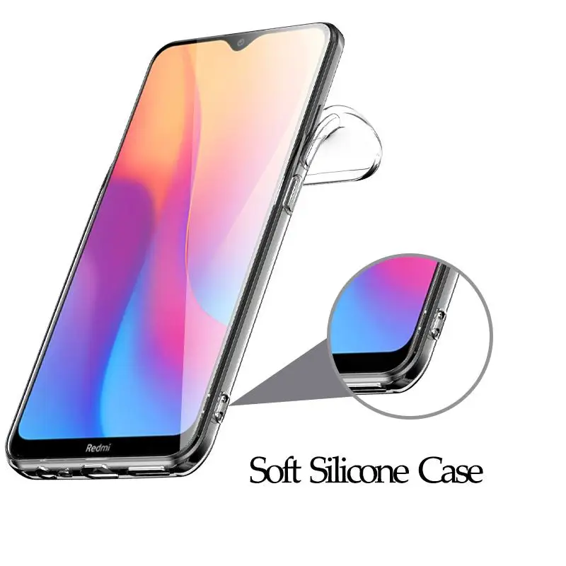 Ультратонкий Мягкий ТПУ чехол для Xiaomi Redmi 8 8A Note 8T Pro прозрачный кристально чистый