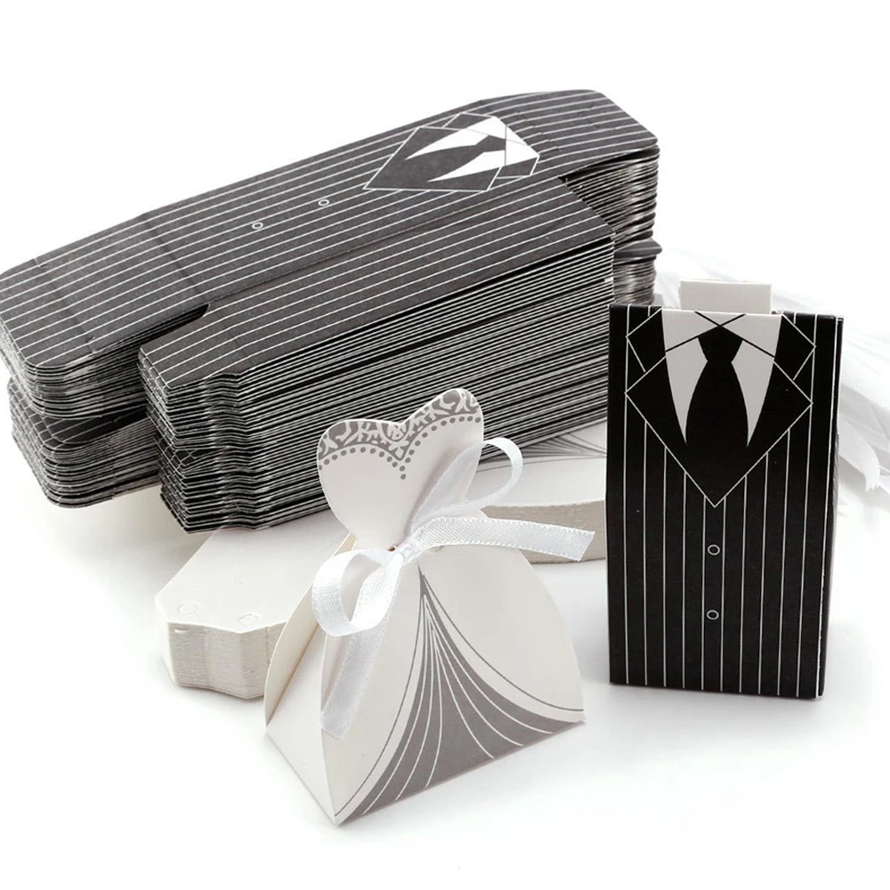 3 шт невесты и жениха конфет мешок французский спасибо Свадебные сувениры