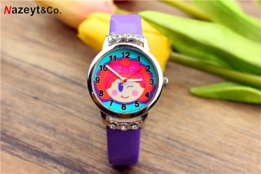 Новые модные детские часы с поясом и бриллиантами для девочек на день рождения |