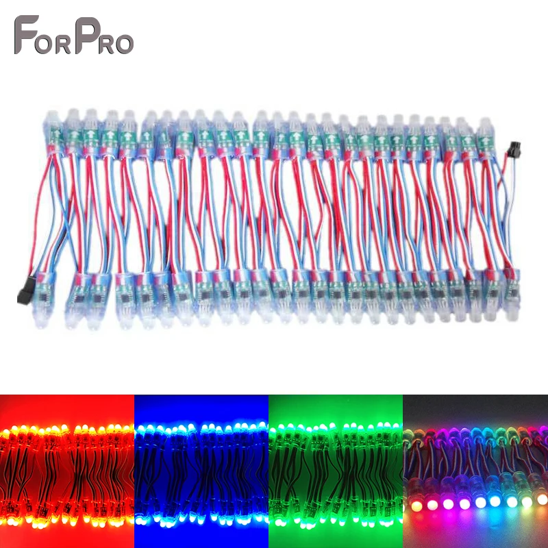 50 шт. прибор приемно 12 мм WS2811 полный Цвет светодиодный пиксельный модульный 2811 IC