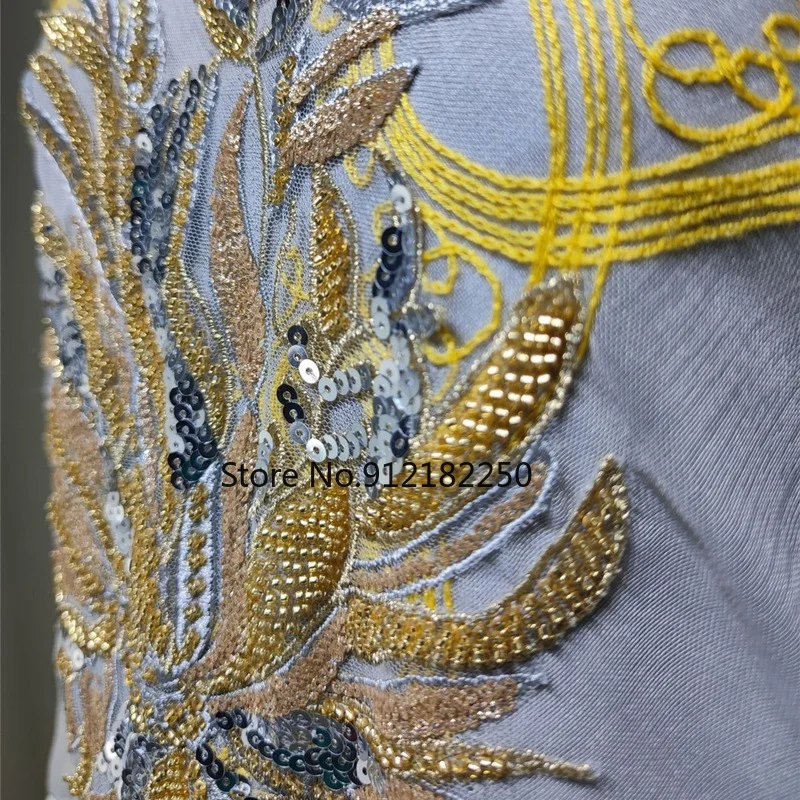 Марокканский кафтан Дубай мусульманское женское платье абайя вышитые блестками