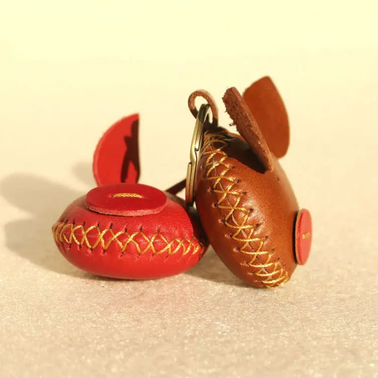 Ручной работы милые женские ботинки из натуральной кожи с 3D свинья брелок для