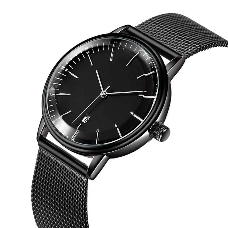 Мужские наручные часы CL047 черные с логотипом печатным на заказ - купить по