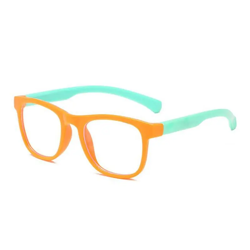 

Bendable Children Optical Glasses Flexible One-piece Safe Eyeglasses Plain Mirror Silicone Anti-blue Light Goggles Eyewear Frame