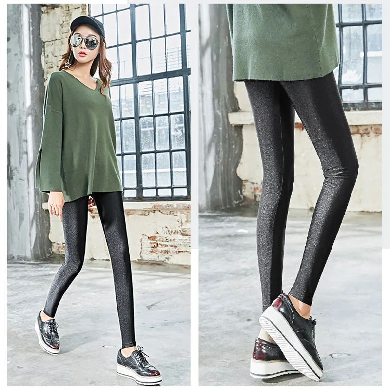 S-4XL новинка весна-осень 2019 модные сексуальные тонкие черные леггинсы из