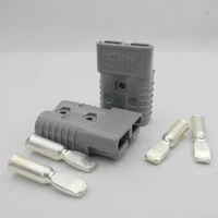 2pcs quick connect plug 350a 600v battery quick connector plug winch cable connector plug for 1awg wire grayred