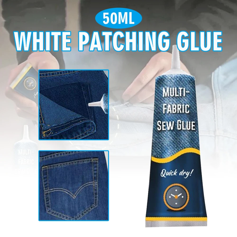 

50ml Liquid Glue PVC Instant Secure Sewing Glue Leather & Fabric Repair Sew Glue Quick Drying Supplies Adhesives